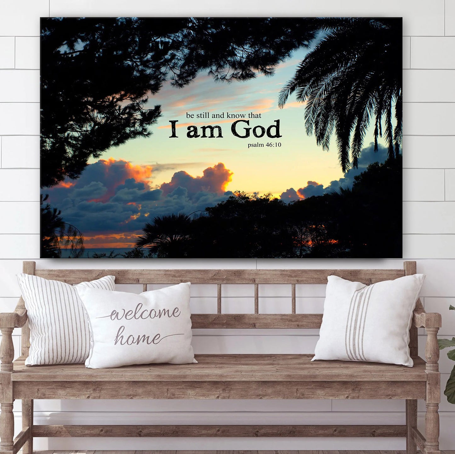 Be Still And Know That I Am God Psalm 46 10 - Jesus Canvas Wall Art - Christian Wall Art