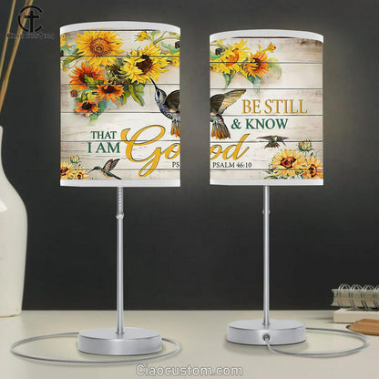 Be Still And Know That I Am God Psalm 46 10 Table Lamp For Bedroom - Christian Wall Table Lamp - Scripture Table Lamp Prints