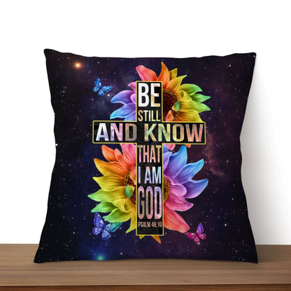 Be Still And Know That I Am God Throw Pillow, Christian Pillows