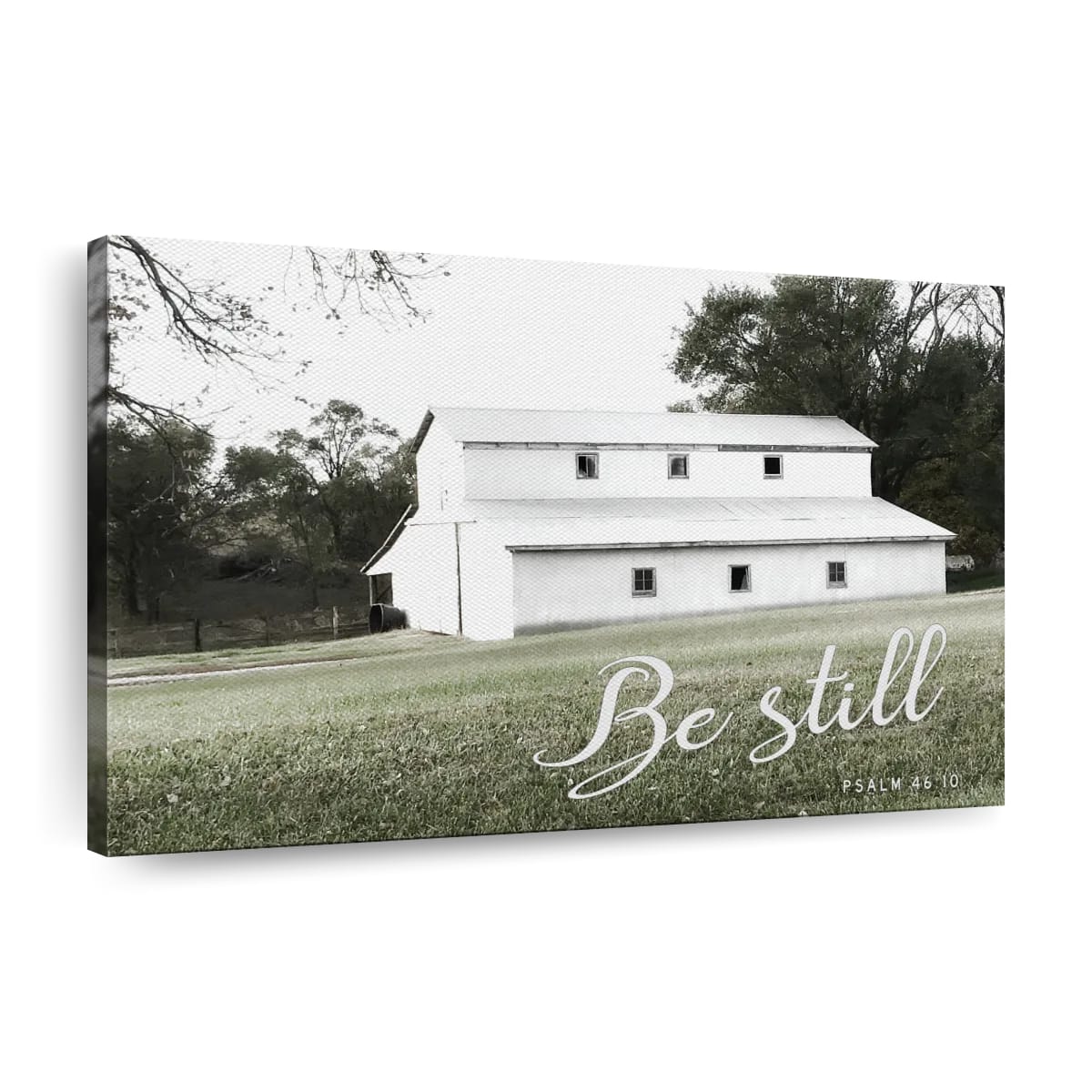 Be Still Barn Canvas Wall Art - Christian Canvas Wall Art - Religious Wall Art Canvas