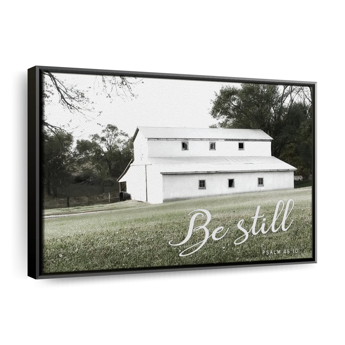 Be Still Barn Canvas Wall Art - Christian Canvas Wall Art - Religious Wall Art Canvas