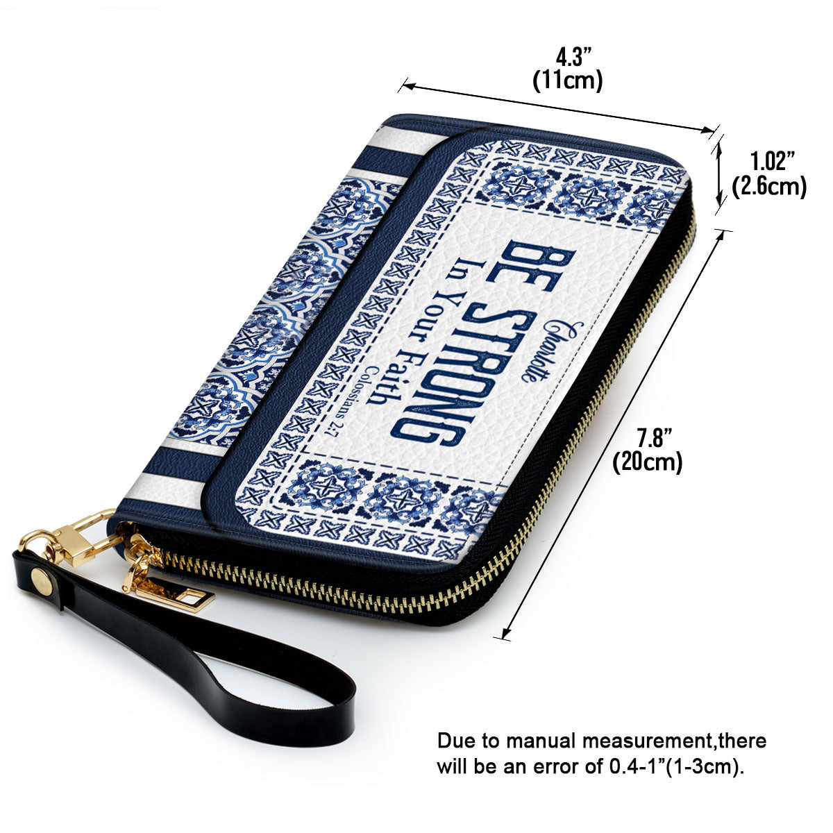 Be Strong In Your Faith Clutch Purse For Women - Personalized Name - Christian Gifts For Women