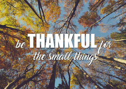 Be Thankful For The Small Things Wall Art Canvas Print - Christian Canvas Wall Art