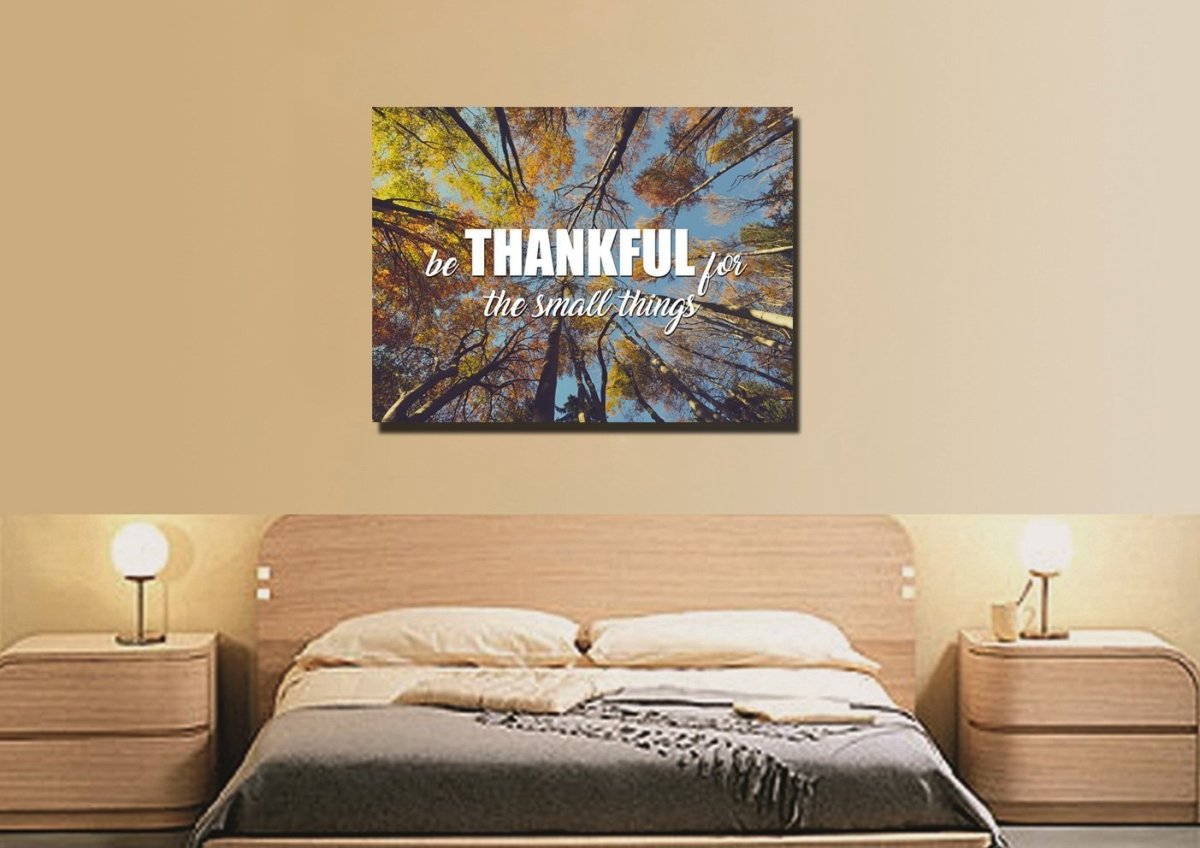 Be Thankful For The Small Things Wall Art Canvas Print - Christian Canvas Wall Art