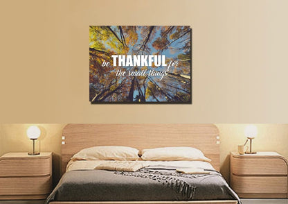 Be Thankful For The Small Things Wall Art Canvas Print - Christian Canvas Wall Art