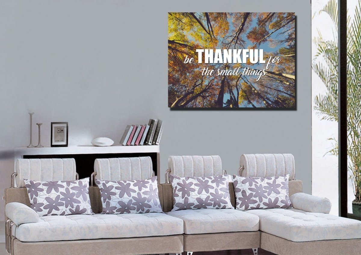 Be Thankful For The Small Things Wall Art Canvas Print - Christian Canvas Wall Art