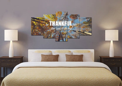 Be Thankful For The Small Things Wall Art Canvas Print - Christian Canvas Wall Art