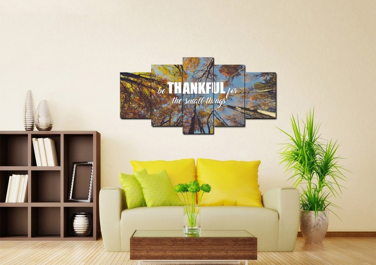 Be Thankful For The Small Things Wall Art Canvas Print - Christian Canvas Wall Art