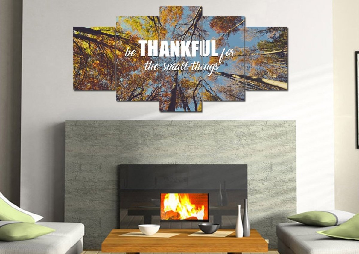 Be Thankful For The Small Things Wall Art Canvas Print - Christian Canvas Wall Art