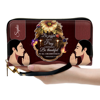 Be Thankful In All Circumstances - Lovely Personalized Clutch Purse - Women Clutch Purse