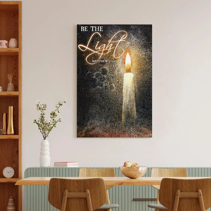 Be The Light God Canvas - Jesus Canvas - Christian Wall Art