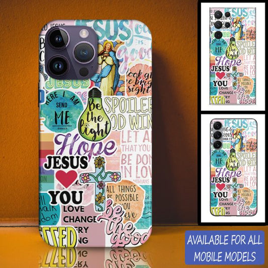 Be The Light Sticker Personalized Phone Case - Christian Phone Case - Bible Verse Phone Case
