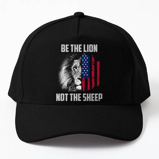 Be The Lion Not The Sheep Shirt Vintage American Flag Gift Cap