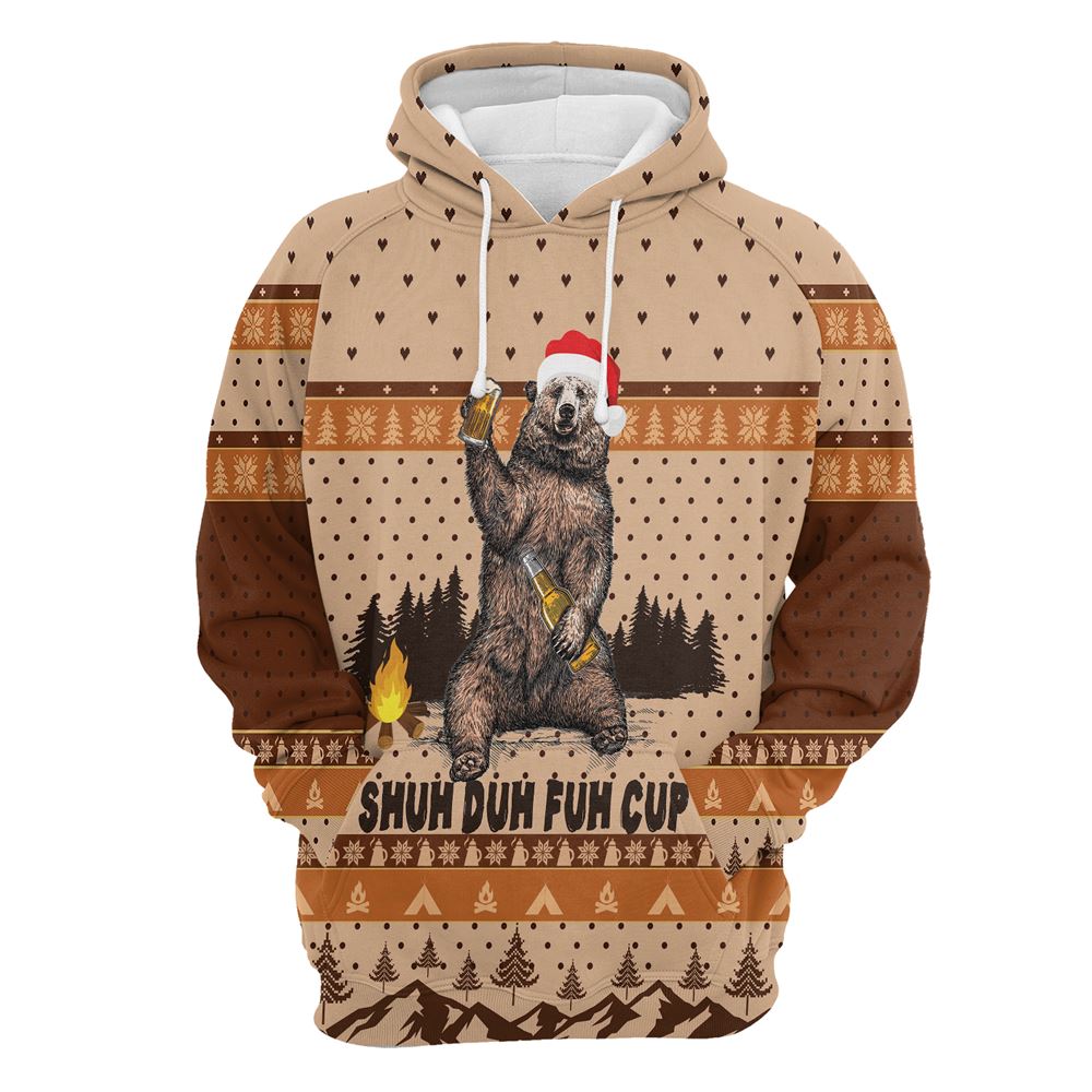 Bear Camping All Over Print 3D Hoodie For Men And Women, Best Gift For Dog lovers, Best Outfit Christmas