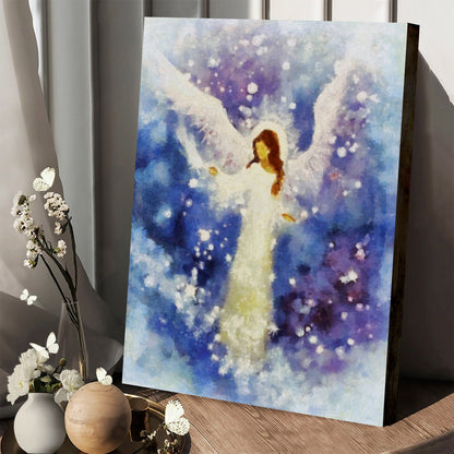 Beautiful Angel Painting Canvas Wall Art - Catholic Canvas Wall Art - Religious Gift - Christian Wall Art Decor