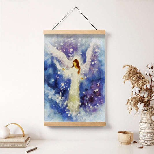 Beautiful Angel Painting Hanging Canvas Wall Art - Catholic Hanging Canvas Wall Art - Religious Gift - Christian Wall Art Decor