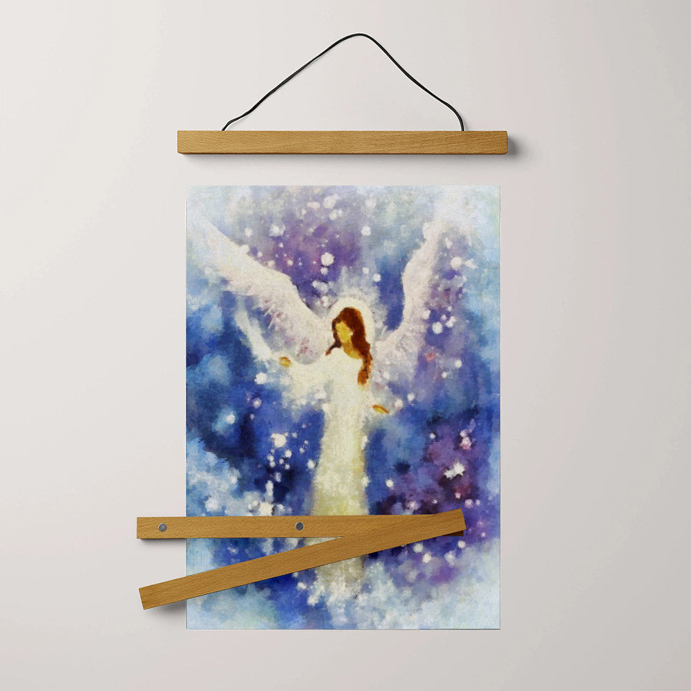 Beautiful Angel Painting Hanging Canvas Wall Art - Catholic Hanging Canvas Wall Art - Religious Gift - Christian Wall Art Decor