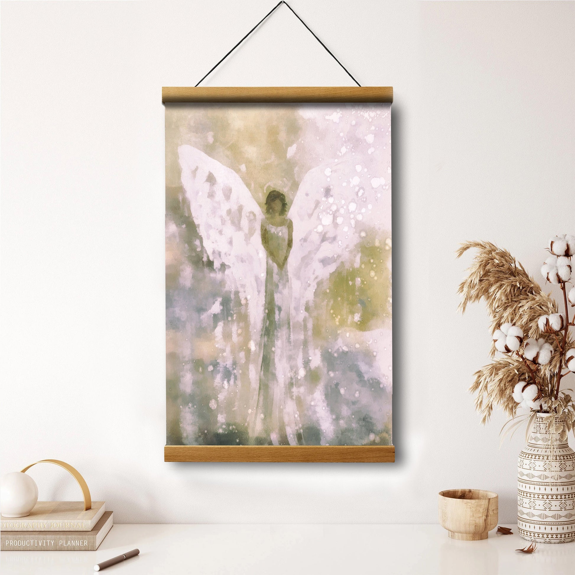 Beautiful Angel Painting Hanging Canvas Wall Art 1 - Catholic Canvas Wall Art - Religious Gift - Christian Wall Art Decor