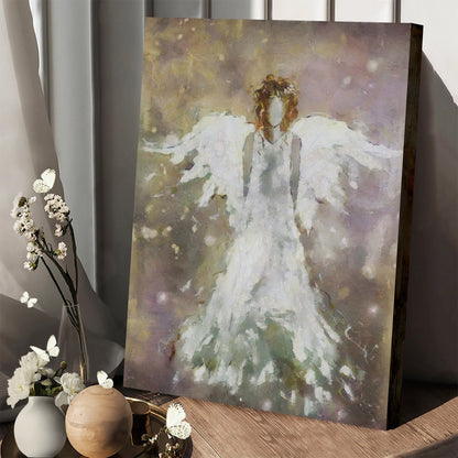 Beautiful Angel Painting Wall Art Canvas - Catholic Canvas Wall Art - Religious Gift - Christian Wall Art Decor