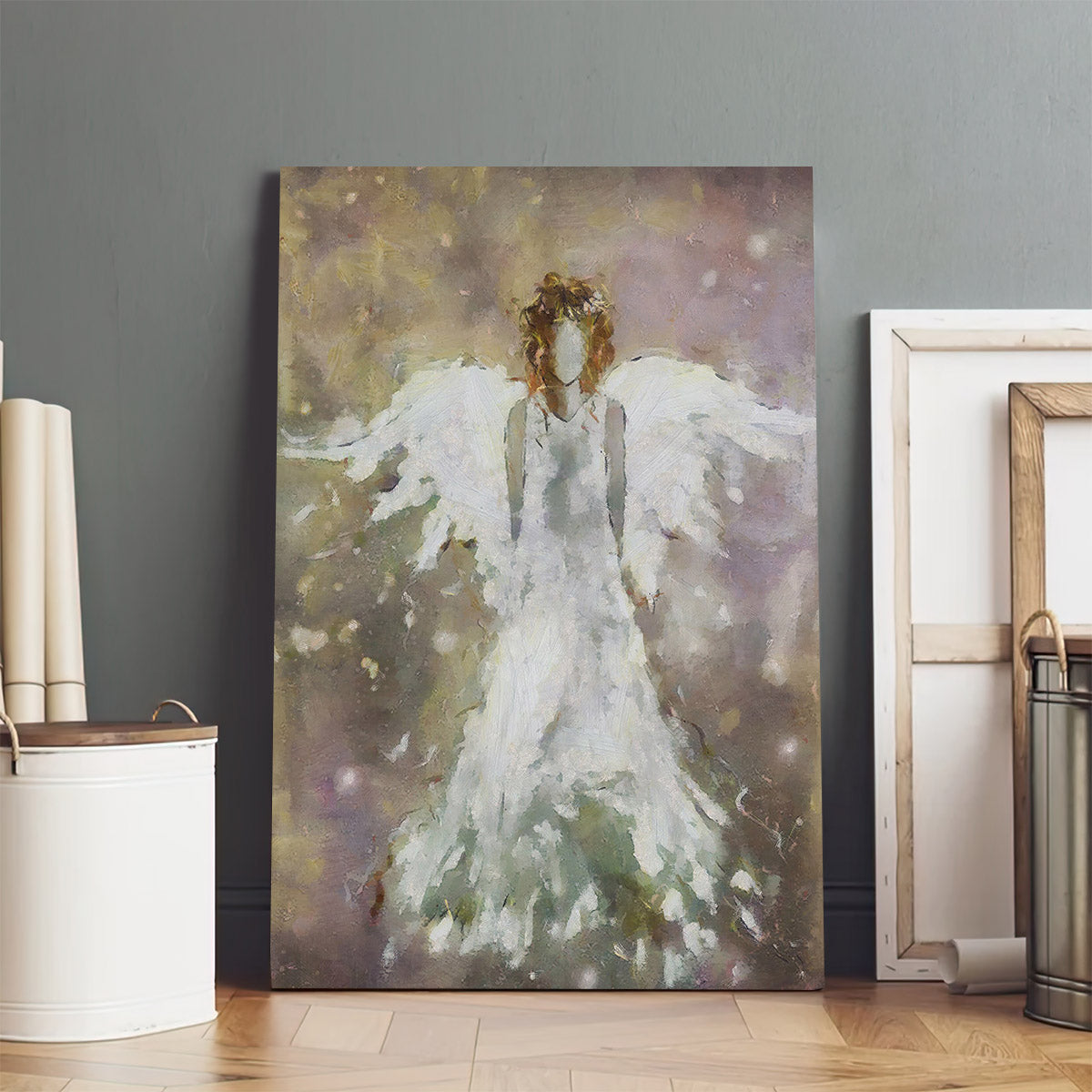 Beautiful Angel Painting Wall Art Canvas - Catholic Canvas Wall Art - Religious Gift - Christian Wall Art Decor