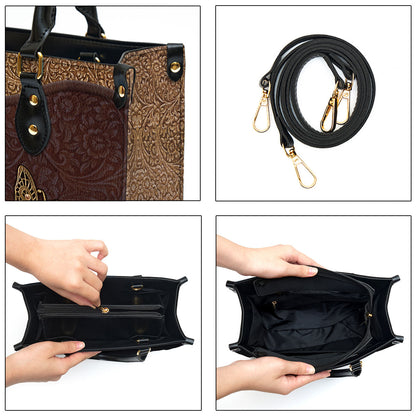 Beautiful Christian Cross And Butterfly Leather Bag - Christian Pu Leather Bags For Women