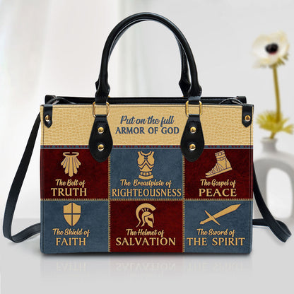 Beautiful Christian Leather Bag - The Belt Of Truth - Christian Pu Leather Bags For Women