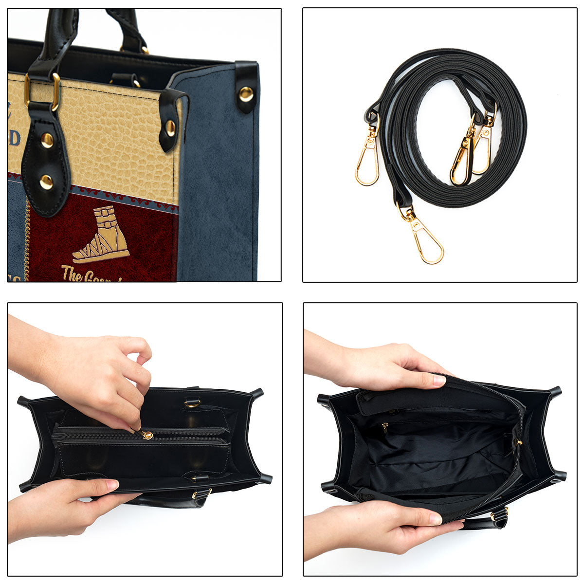 Beautiful Christian Leather Bag - The Belt Of Truth - Christian Pu Leather Bags For Women