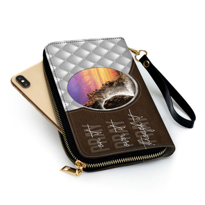 Beautiful Cross Clutch Purse - Pray On It Clutch Purse - Women Clutch Purse