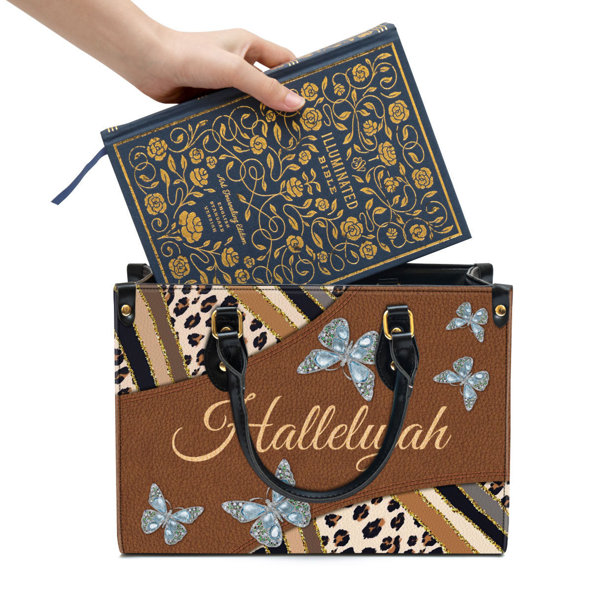 Beautiful Hallelujah Leather Bag - Christian Pu Leather Bags For Women