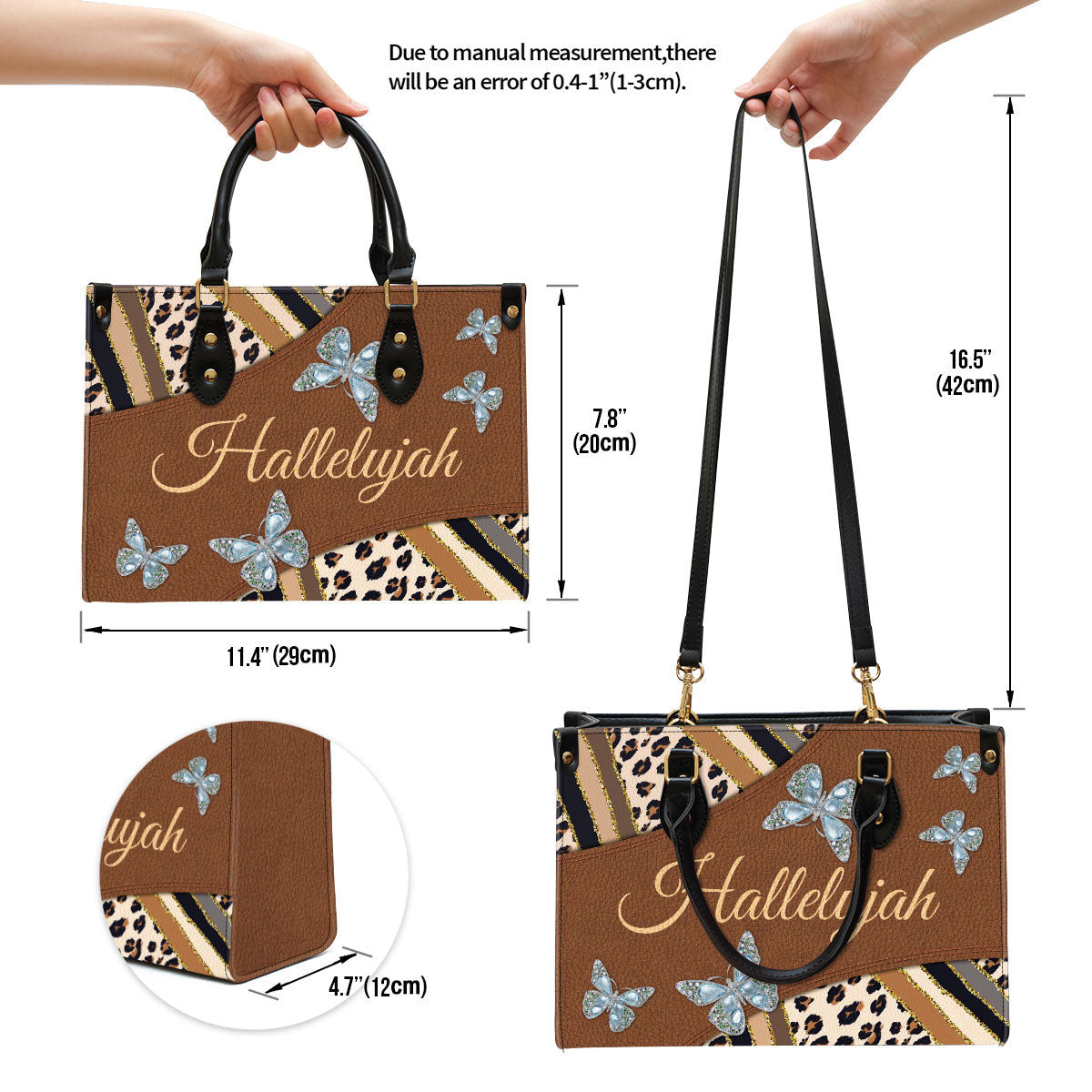 Beautiful Hallelujah Leather Bag - Christian Pu Leather Bags For Women