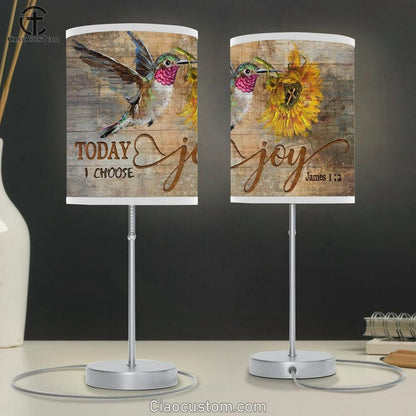 Beautiful Hummingbird, Amazing Sunflower, Cross, Today I Choose Joy Table Lamp