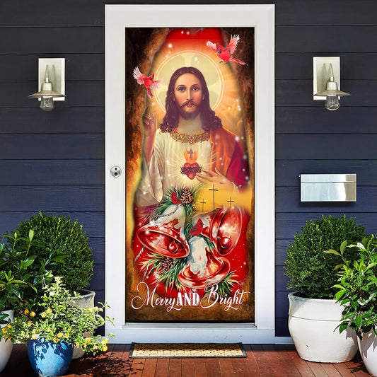Beautiful Jesus Christ Door Cover - Religious Door Decorations - Christian Home Decor