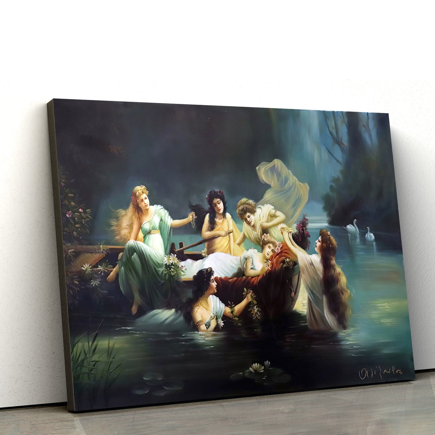 Beautiful Nymphes Oil Painting Canvas Wall Art - Canvas Wall Decor - Home Decor Living Room