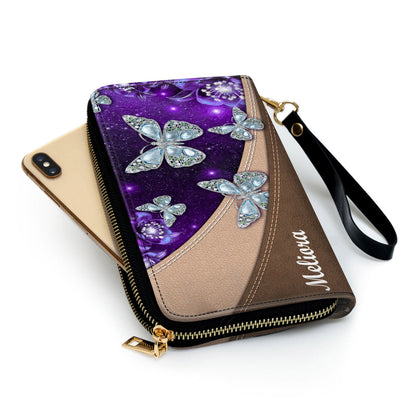 Beautiful Personalized Butterfly Clutch Purse - Women Clutch Purse