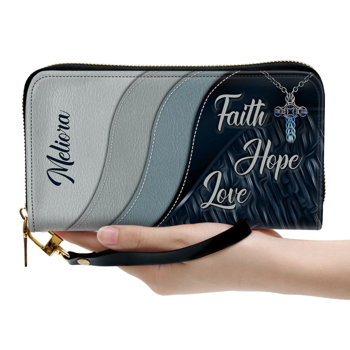 Beautiful Personalized Clutch Purse - Faith, Hope, Love Clutch Purse - Women Clutch Purse