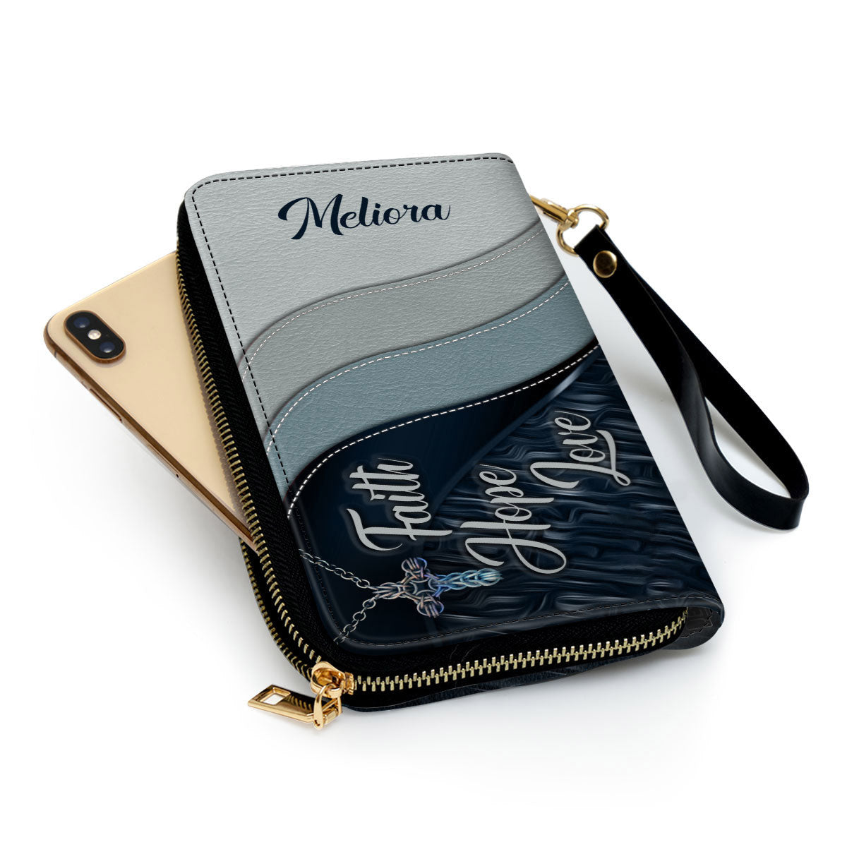 Beautiful Personalized Clutch Purse - Faith, Hope, Love Clutch Purse - Women Clutch Purse