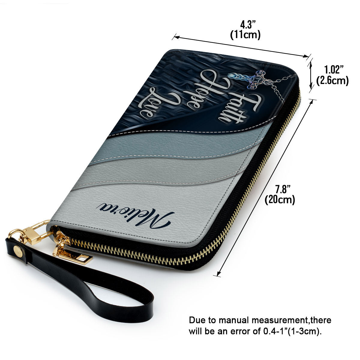 Beautiful Personalized Clutch Purse - Faith, Hope, Love Clutch Purse - Women Clutch Purse