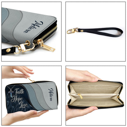 Beautiful Personalized Clutch Purse - Faith, Hope, Love Clutch Purse - Women Clutch Purse