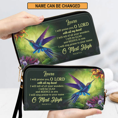 Beautiful Personalized Clutch Purse - I Will Praise You Clutch Purse - Women Clutch Purse