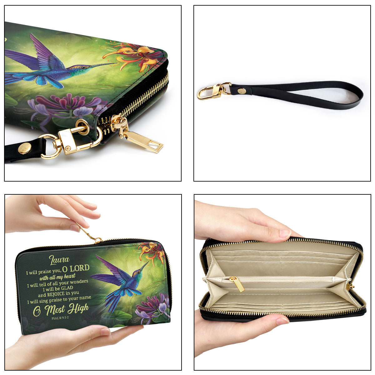 Beautiful Personalized Clutch Purse - I Will Praise You Clutch Purse - Women Clutch Purse