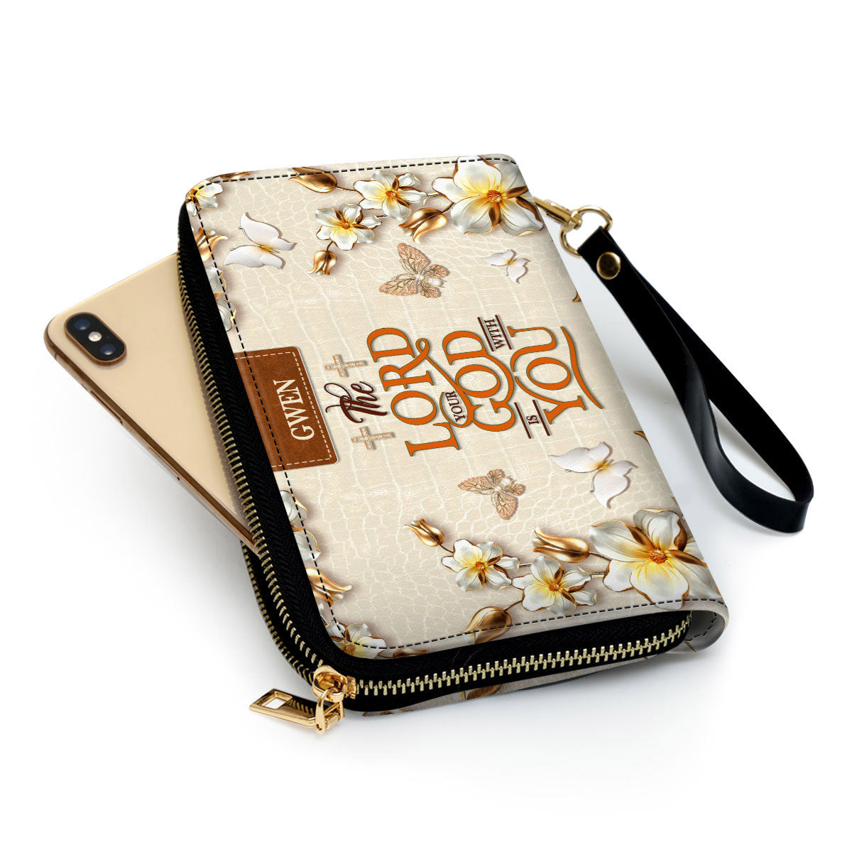 Beautiful Personalized Clutch Purse - The Lord Your God Is With You Clutch Purse - Women Clutch Purse