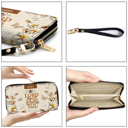 Beautiful Personalized Clutch Purse - The Lord Your God Is With You Clutch Purse - Women Clutch Purse