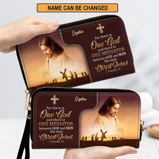 Beautiful Personalized Clutch Purse - There Is One Mediator Between God And Men, The Man Christ Jesus Clutch Purse - Women Clutch Purse