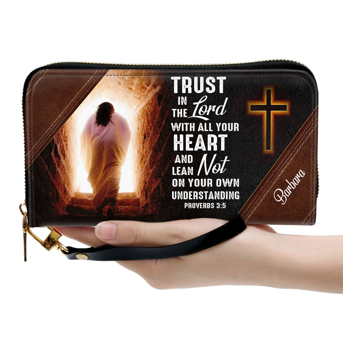 Beautiful Personalized Clutch Purse - Trust In The Lord With All Your Heart Clutch Purse - Women Clutch Purse