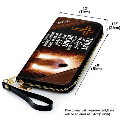 Beautiful Personalized Clutch Purse - Trust In The Lord With All Your Heart Clutch Purse - Women Clutch Purse