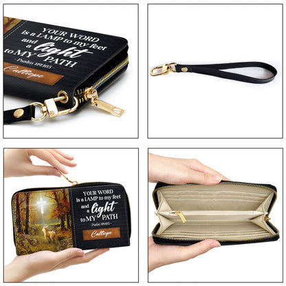 Beautiful Personalized Clutch Purse - Your Word Is A Lamp To My Feet And A Light To My Path Clutch Purse - Women Clutch Purse