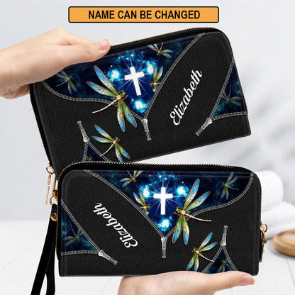 Beautiful Personalized Dragonfly Clutch Purse - Women Clutch Purse