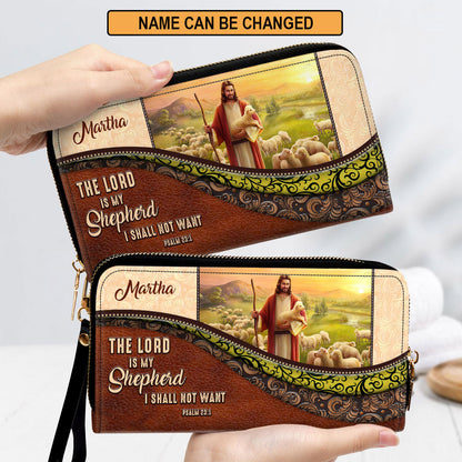Beautiful Personalized Lamb Clutch Purse - The Lord Is My Shepherd, I Shall Not Want Clutch Purse - Women Clutch Purse