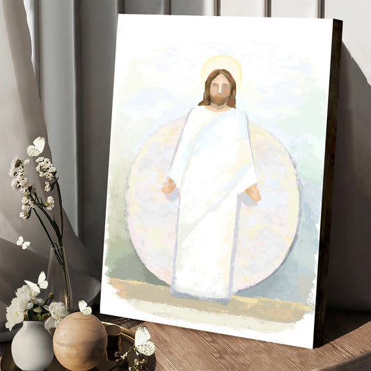 Because He Has Risen Canvas - Modern Religious Jesus Christ Print Canvas