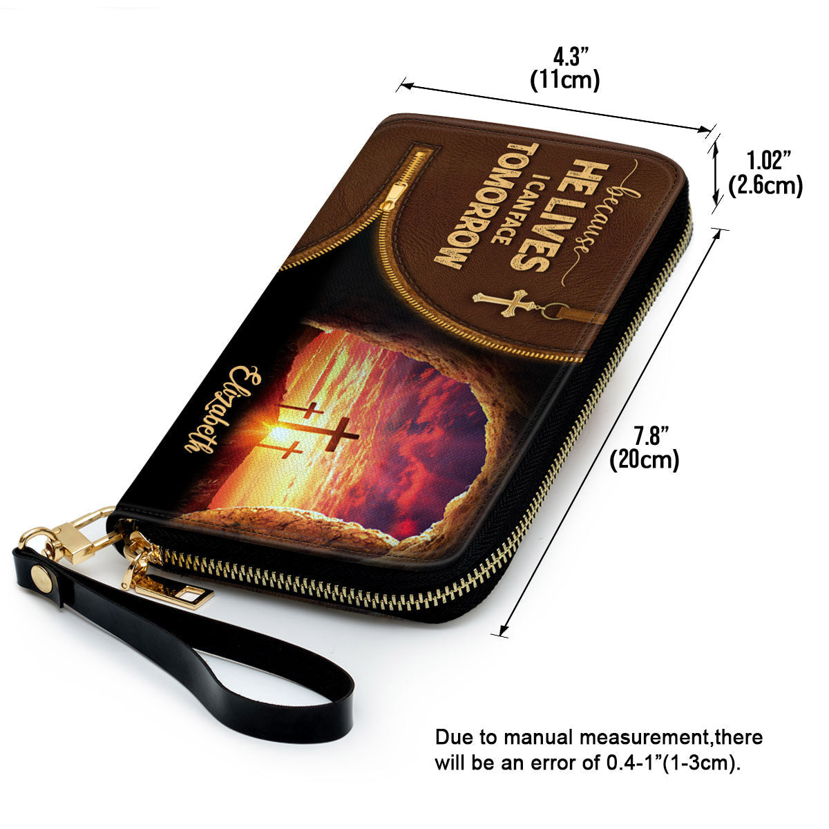 Because He Lives, I Can Face Tomorrow - Personalized Clutch Purse - Women Clutch Purse